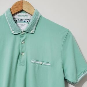 Denim & Flower Mint Green Polo Shirt Medium